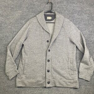 Faherty Brand Mens Shawl Collar Cardigan Sweater Grey Heather L MKS2301-MGM